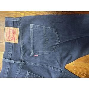 Levis 501 Original Straight Jeans Mens 33x32 Black